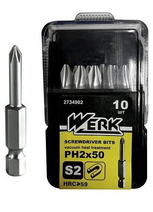Набір біт werk ph2*50 мм s2, 10 шт. (2734902)