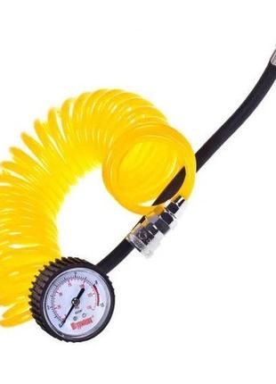 Шланг повітряний спіральний з манометром штурмовик ас-104