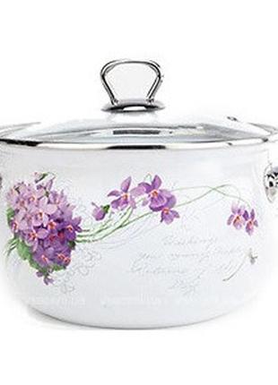 Каструля gusto gt-t-222-l premium, 5.1 л (бузкова мелодія)