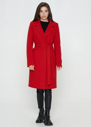 Червоне кашемірове пальто весна 20221 blnt-2042 фото