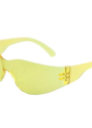 Жовті спортивні велосипедні окуляри циклопи1 фото