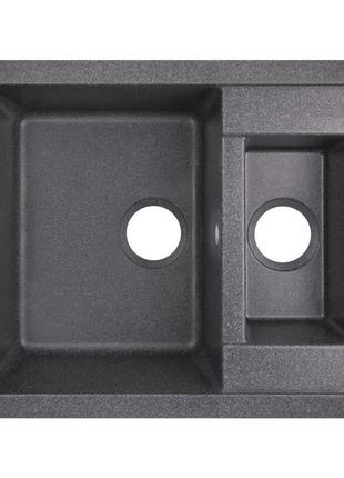 Кухонна мийка lidz 615x500/200 bla-03 (lidzbla03615500200)