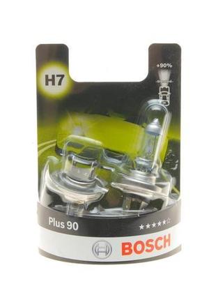 Комплект галогенових ламп h7 bosch +90% 12v/55w