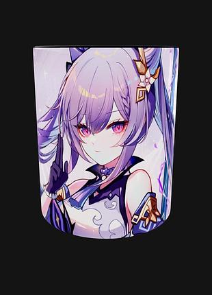 Чашка аниме манга подарок кружка геншин genshin impact персонаж кэ цин (0691)