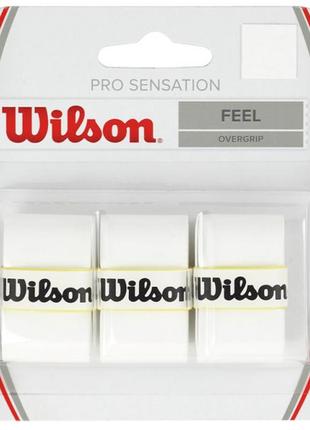 Обмотка wilson pro overgrip sensation white 3pack (wrz4010)