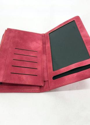 Baellerry jc224 женский стильный кошелек для девушки розово красного цвета5 фото
