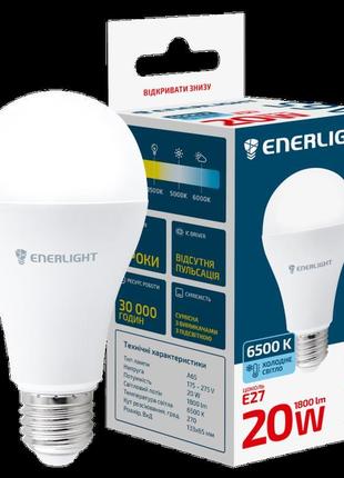 Лампа світлодіодна enerlight a65 20w e27 6500k