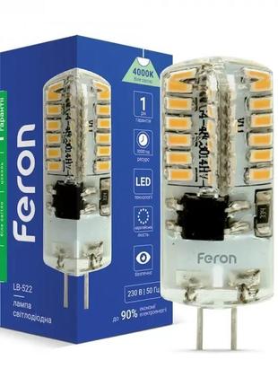 Світлодіодна лампа feron lb-522 3w 230v g4 4000k