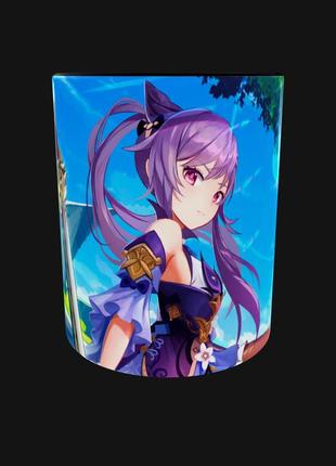Чашка аниме манга подарок кружка геншин genshin impact персонаж кэ цин (0690)