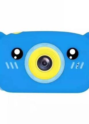Цифровий дитячий фотоапарат gm 24 ведмедик блакитний2 фото