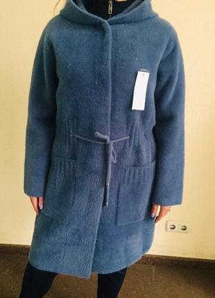 Шикарная альпака турция отличного качества пальто батал