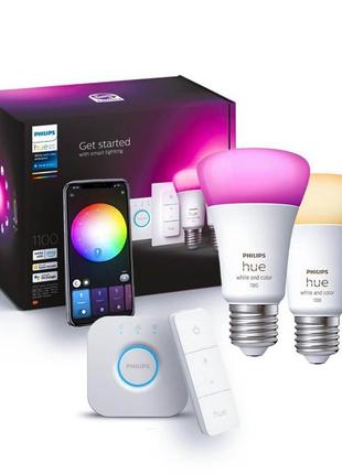 Стартовий комплект philips hue e27 white and color 1100лм 75вт...