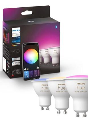 Розумні led лампочки philips hue gu10 white and color 350lm 50...