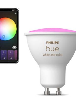 Розумна світлодіодна лампочка philips hue color gu10 350 лм 50...