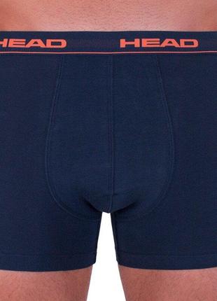 Трусы-боксеры head basic boxer 2-pack navy s navy blue 841001001-4933 фото