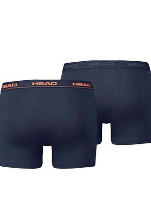 Трусы-боксеры head basic boxer 2-pack navy s navy blue 841001001-4932 фото