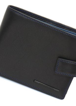 Чорний стильний чоловічий гаманець з блоком для документів із ...3 фото