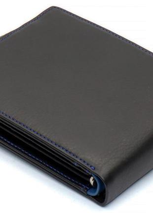 Чорний стильний чоловічий гаманець з блоком для документів із ...4 фото