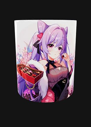 Чашка аниме манга подарок кружка геншин genshin impact персонаж кэ цин (0689)