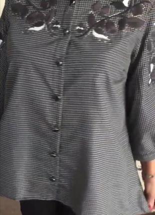 Бомбовая рубашка турция с вышивкой отличного качества