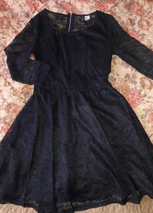 Красивое гипюровое черное платье/ обмен возможно4 фото