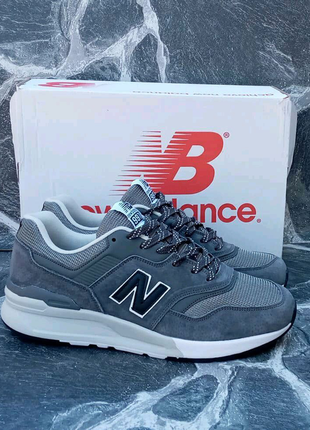 Чоловічі кросівки new balance 997 замшеві,сітка,сірий