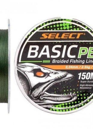 Шнур рибальський select basic pe 150м, 0.14мм