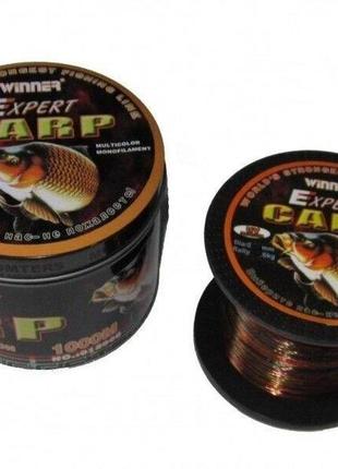 Волосінь winner carp expert 1000м, 0,25мм хамелеон