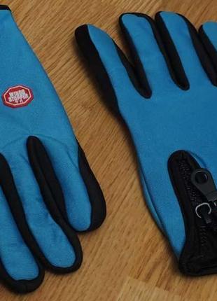 Рукавички весняні windstopper м сині спортивні рукавиці рукави...2 фото