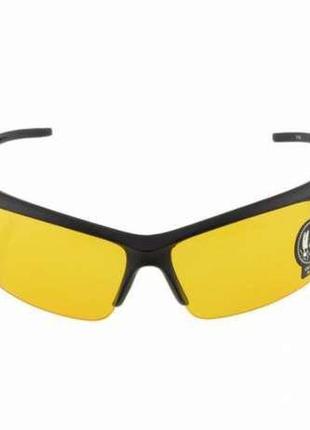Окуляри жовті спортивні захисні з чорною оправою жовті окуляри...1 фото