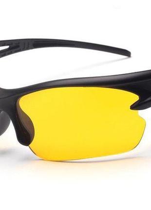 Окуляри жовті спортивні захисні з чорною оправою жовті окуляри...2 фото