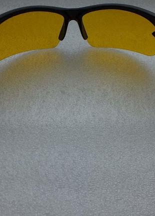 Окуляри жовті спортивні захисні з чорною оправою жовті окуляри...6 фото