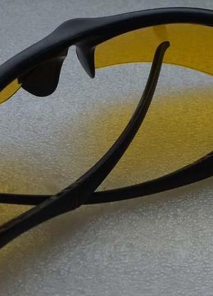 Окуляри жовті спортивні захисні з чорною оправою жовті окуляри...7 фото