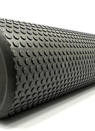 Масажний ролик easyfit foam roller 60 см чорний3 фото