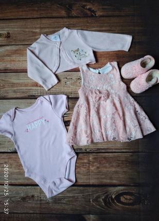 Комплект плаття боді,болеро,уггі