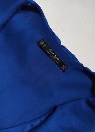 Синяя блузка с воланами zara5 фото
