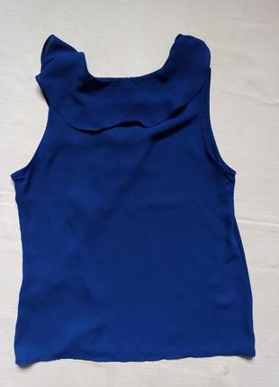 Синяя блузка с воланами zara3 фото
