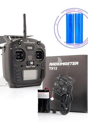 Fpv пульт radiomaster tx12 mkii elrs m1 з акумулятором1 фото