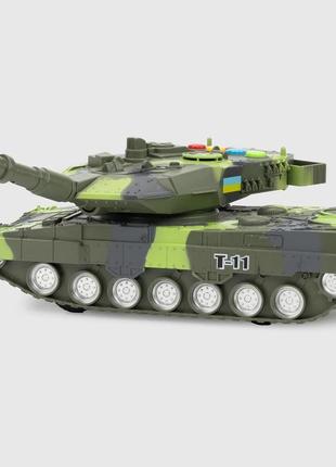Дитячий іграшковий бойовий танк для хлопчика світло звук1 фото