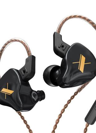 Навушники kz zs5 (edx) з мікрофоном black