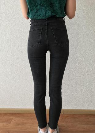 Чорні облягаючі джинси zara3 фото