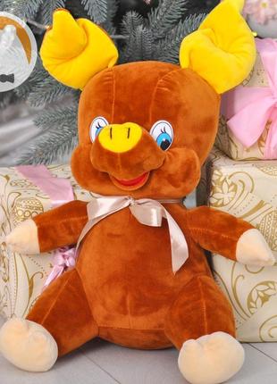 Пустотлива свинка м'яка іграшка, 40 см