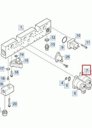 Клапан електромагнітного тиску палива scania-4 hpi 1996-2004
