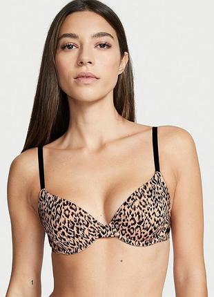 Бюстгальтер victoria's secret sexy tee lightly-lined demi bra 32с леопард