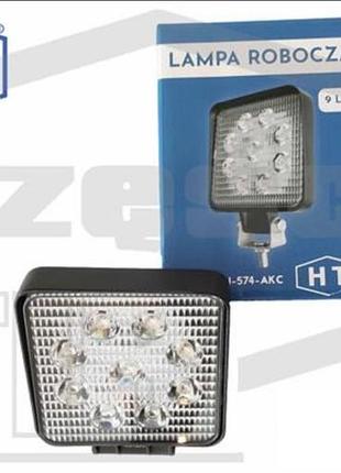 Ліхтар робочий діодний 2200lm 6000-6500k, 9 led 10-30v, 9x3w