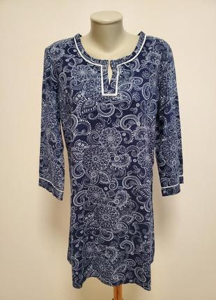 Красивое брендовое льняное платье туника свободного фасона лен+вискоза