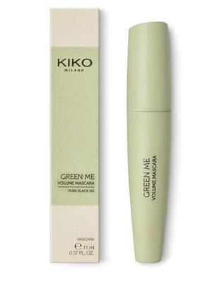 Туш для вій kiko milano green me з ефектом максимального об'єму 101 чорна3 фото