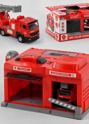 Інтерактивний дитячий гараж «пожежна станція» clm — 551, 2 різ...