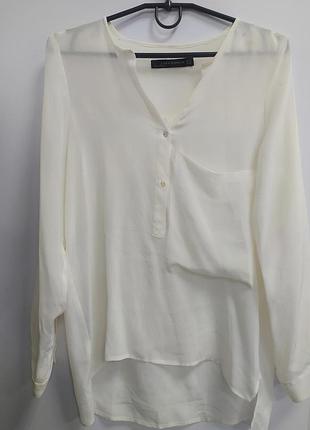 Нежнейшая блуза с карманом от zara,p. xs