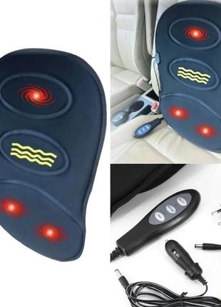Масажна накидка 3 режими для автомобіля й офісу з прогрівом robotic cushion massage hl-8022 фото
